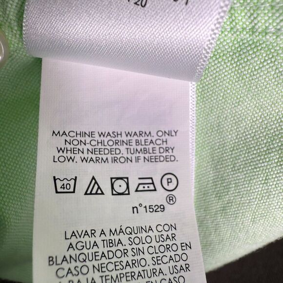 Ralph Lauren 100% Cotton Light Green Long Sleeve Button Down 17 36/37 Pony - Picture 12 of 13